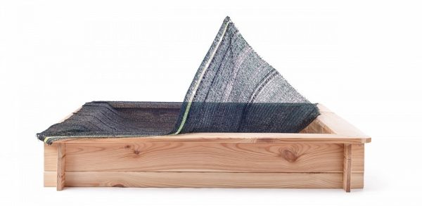 Square Sandpit with Protection Cover-Natural - Image 2