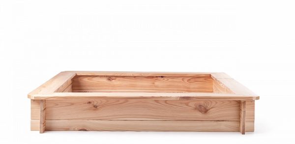 Square Sandpit with Protection Cover-Natural - Image 3