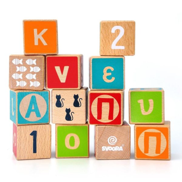 Wooden Cubes for creating Words Numbers Shapes - Image 4