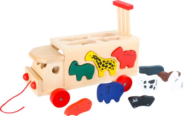 Shape-Fitting Game Zoo Cart with Animals
